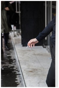 "Puff in the rain". Street photography in Paris